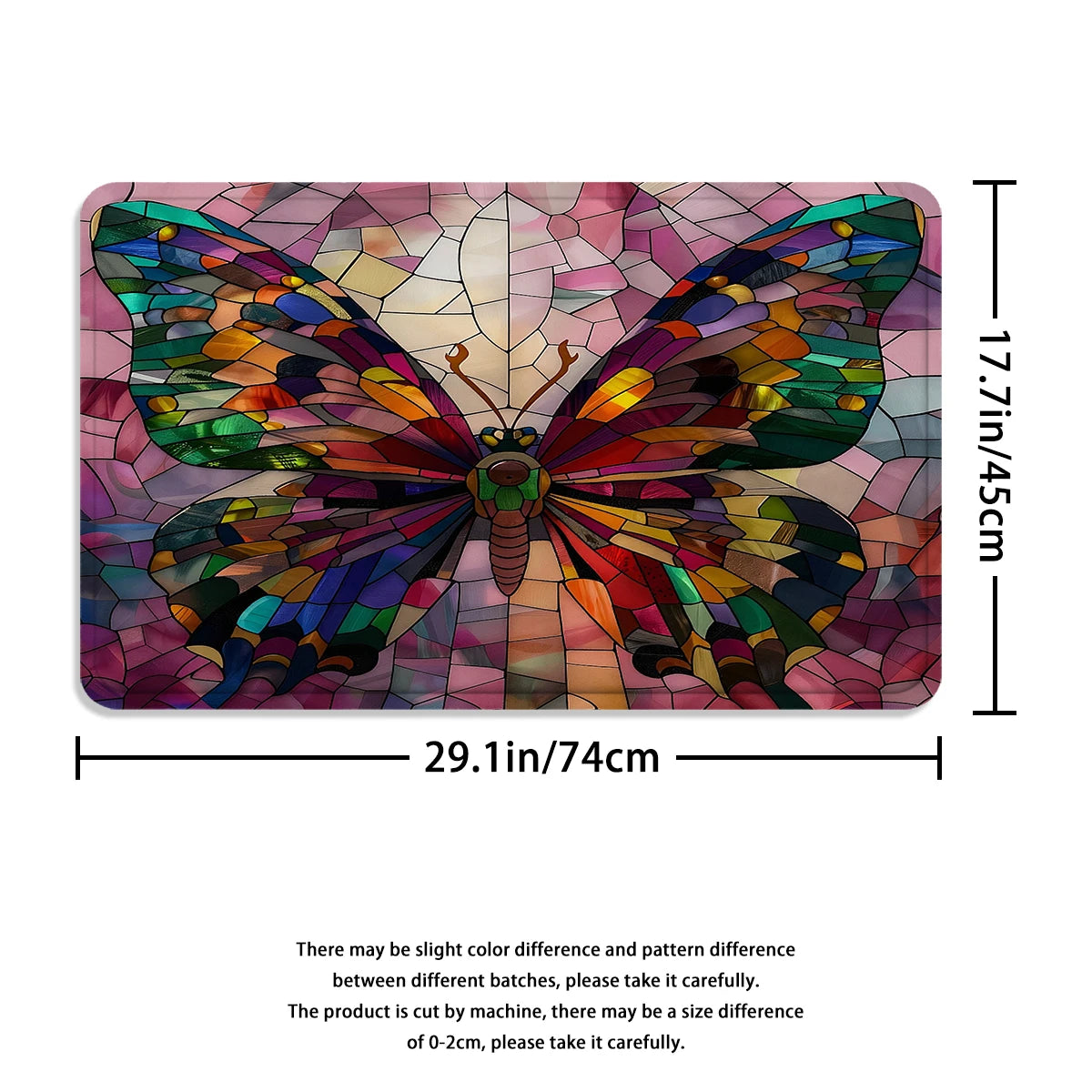 Home Decor Glass Butterfly Shower Curtain