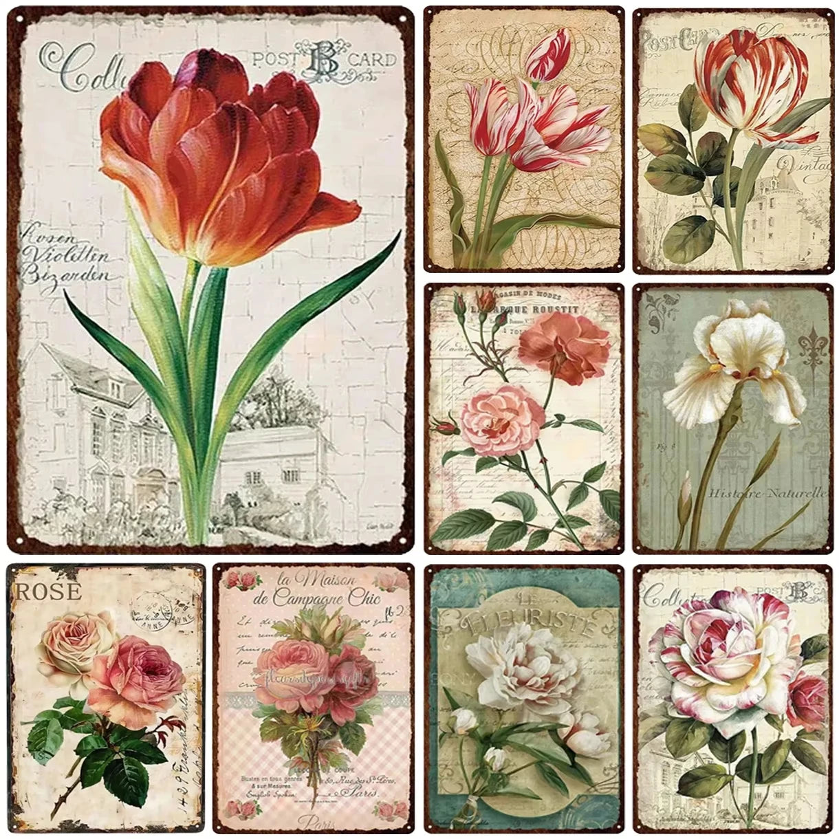  Flowers Metal for Home Garden