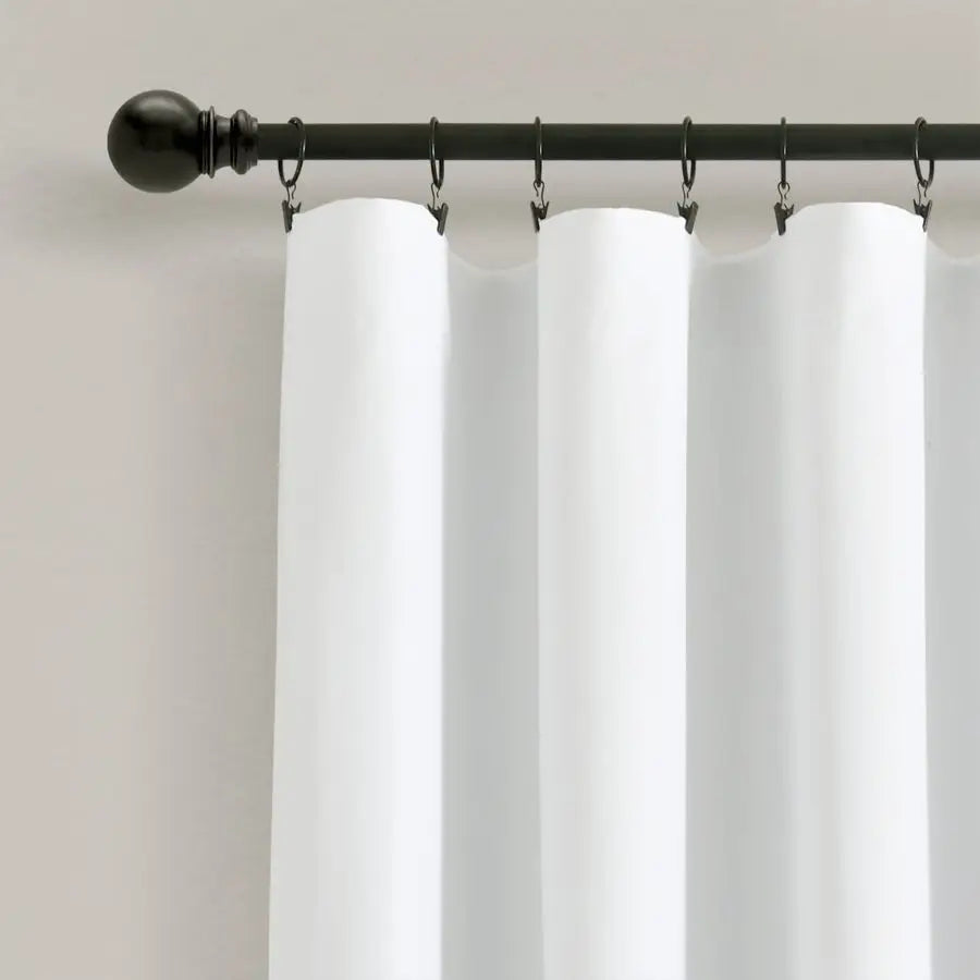 Allison Ruffle 100 Blackout Window Curtain Single 40 W x 84 L White White Blackout Curtains for Bedroom or Nursery Coquette Curt