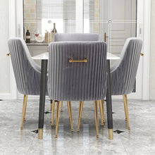 Modern Glam Boucle Velvet Dining Vanity Chair Set of 4
