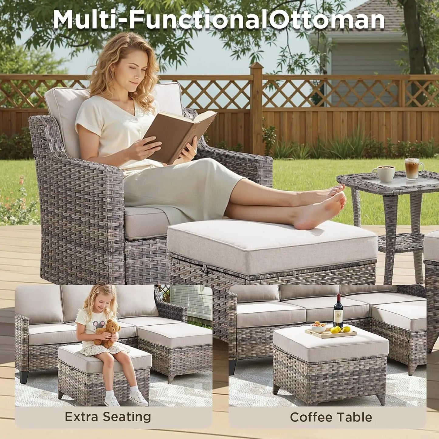 Contemporary outdoor patio furniture for family gatherings