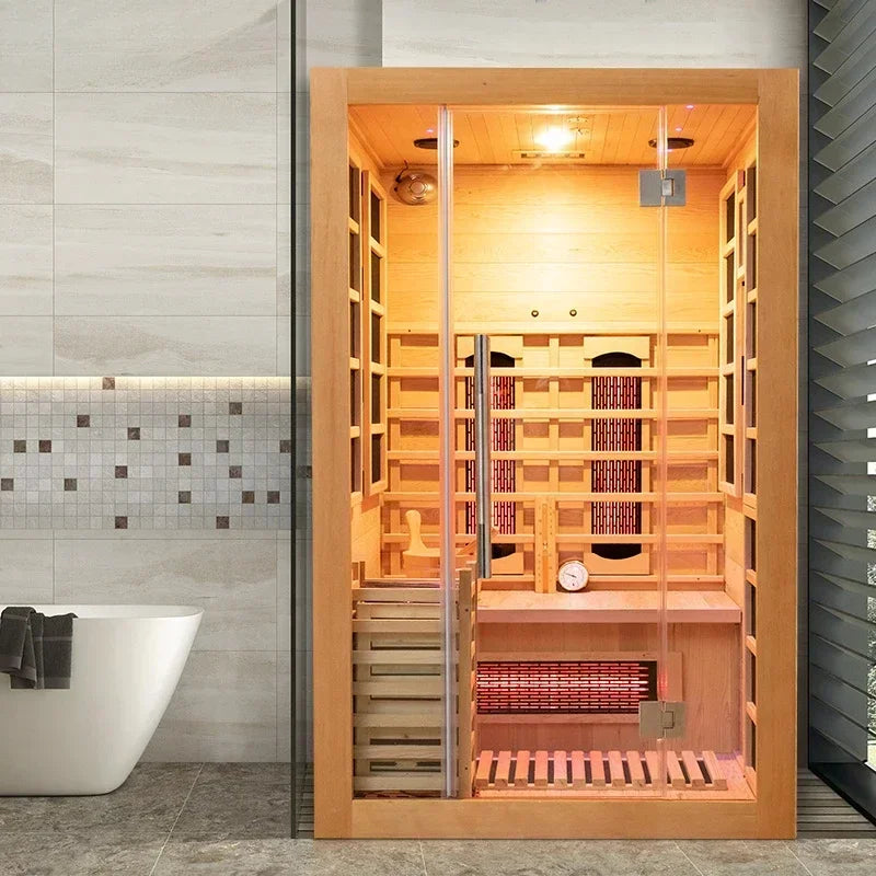 Solid Wood Home Sauna and Steam Room