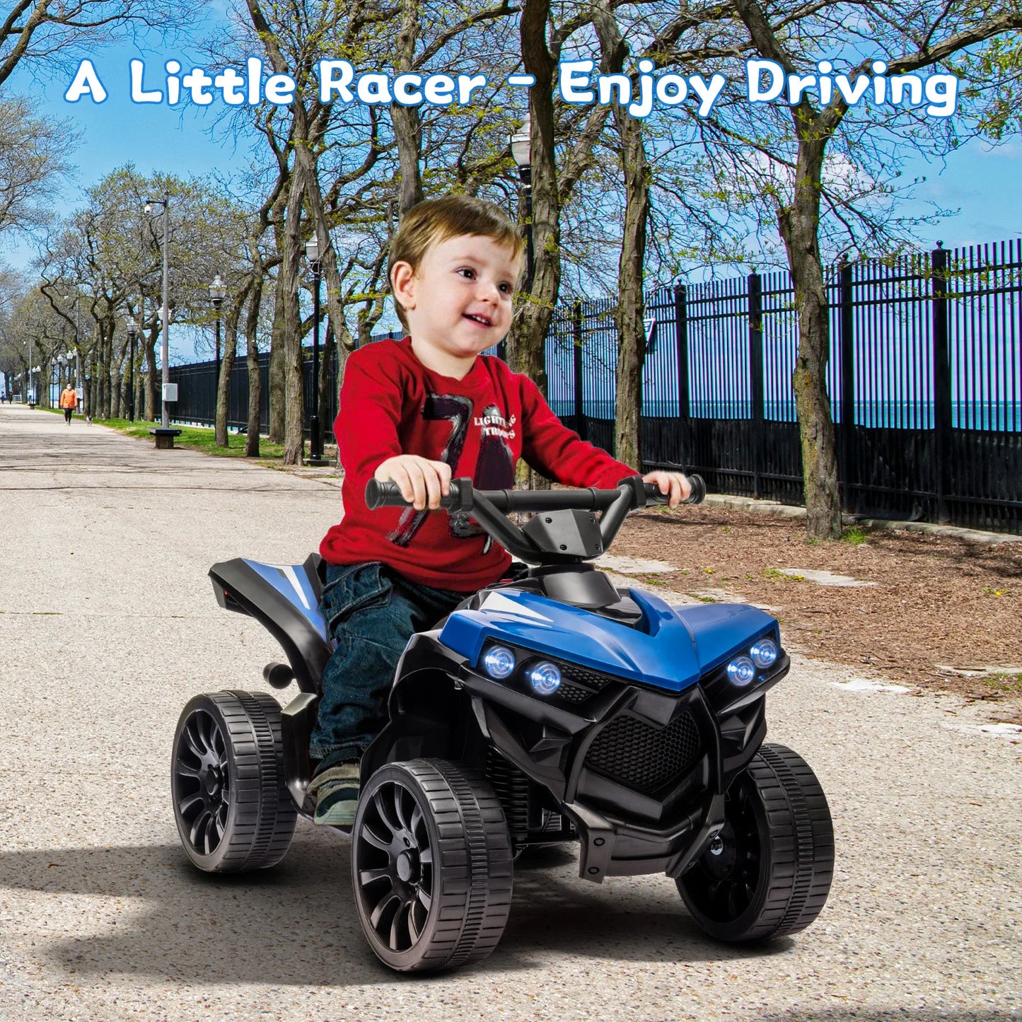 HiMISS SixVolt Ride On Quad ATV for Kids Push Button