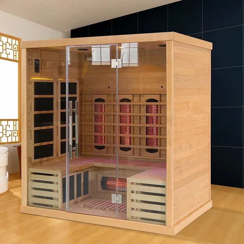Solid Wood Home Sauna and Steam Room