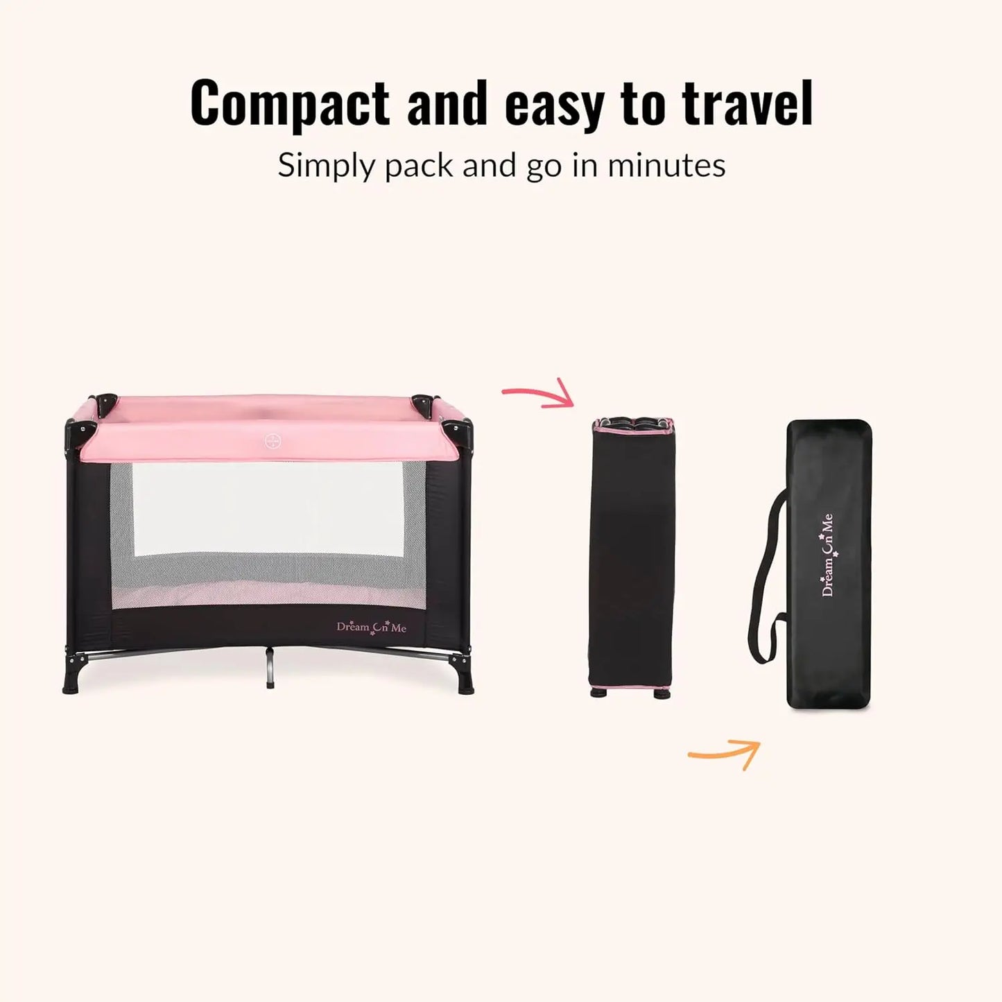 Portable Baby Travel Playard With Mesh Sides And Mattress Pad