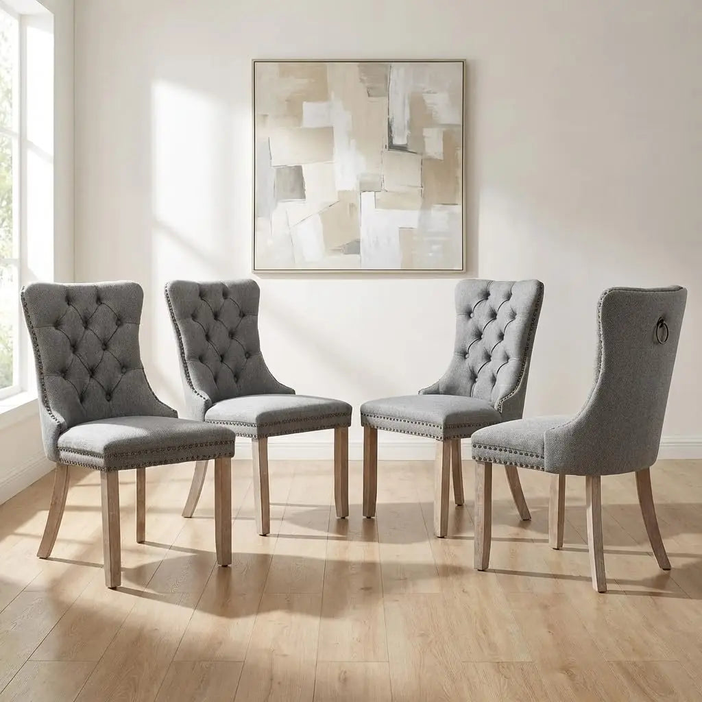 Modern Tufted Upholstered Dining Chairs Set of 4, Olive Green Velvet Dining Room Chair with Metal Legs, Sillas de, Customized
