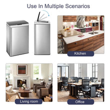 Touch Free Trash Can 13.2 Gallon Kitchen Garbage Cans with Motion Sensor 50 Liter High Capacity Stainless Steel, Customized