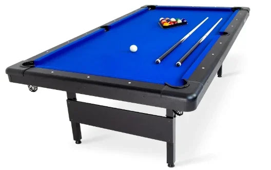 Portable Pool Table With Full Ball Set Cues Chalk Brush