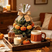 Crochet Pumpkin Garland Fall Harvest Knitted Banner for Mantel Decor
