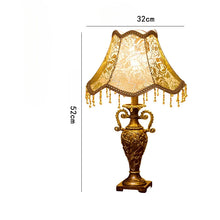 Vintage Resin Floor Lamp With Lampshade And Foot Switch