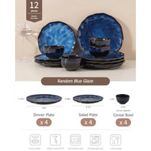Dinnerware sets plates and bowls sets color deep blue