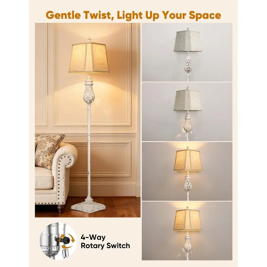 Vintage Floor Lamp With Night Light For Living Room