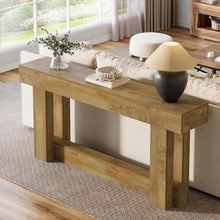 Little Tree Farmhouse Console Table Two Tier Wood Entryway