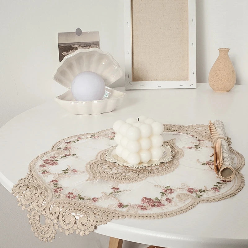 Vintage Lace Placemat Table for Party Decor Accessory