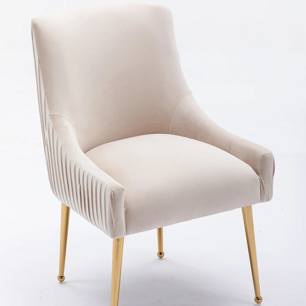 Modern Glam Boucle Velvet Dining Vanity Chair Set of 4