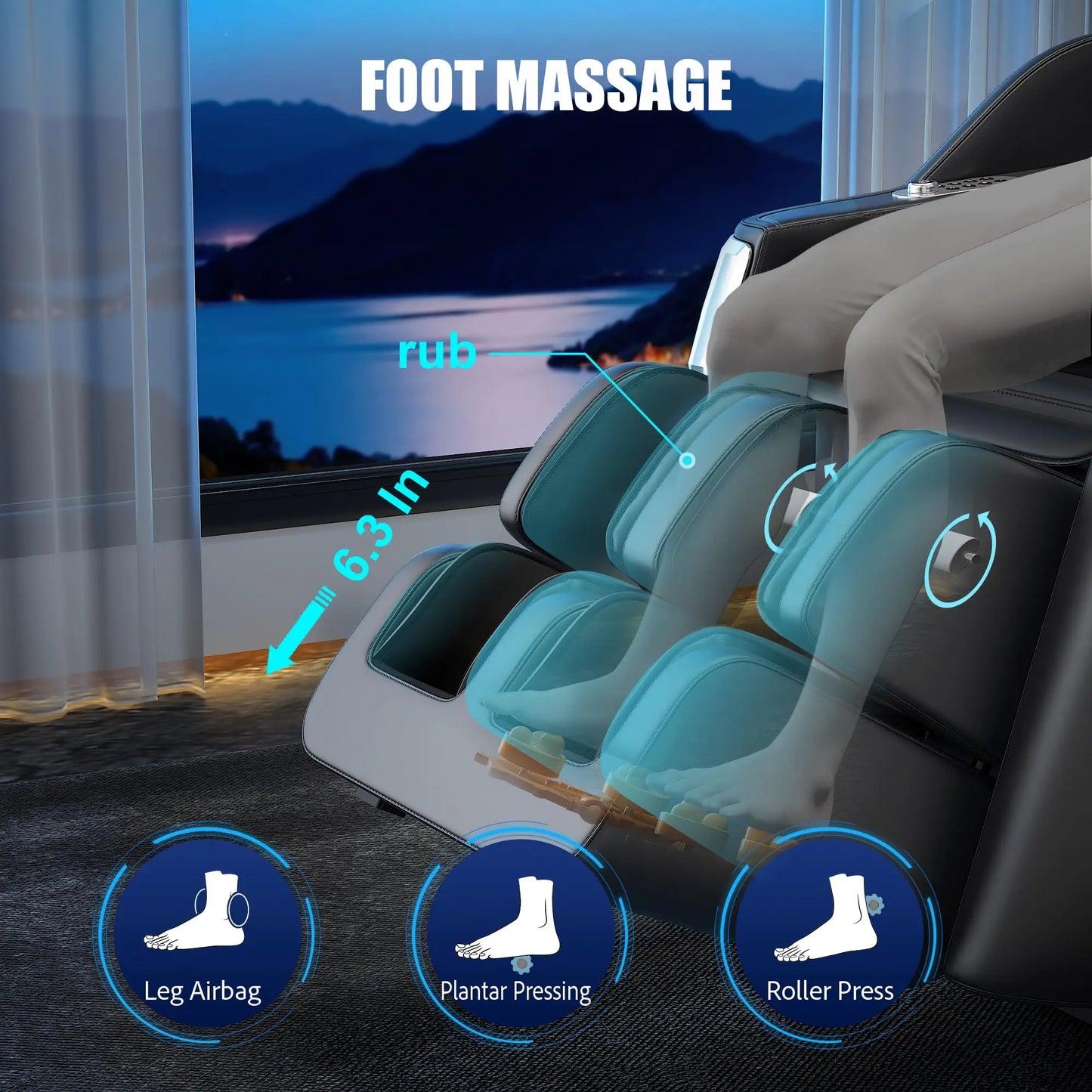 HIMOUTA SL Track 3D Massage Chair With Body Scan Massager