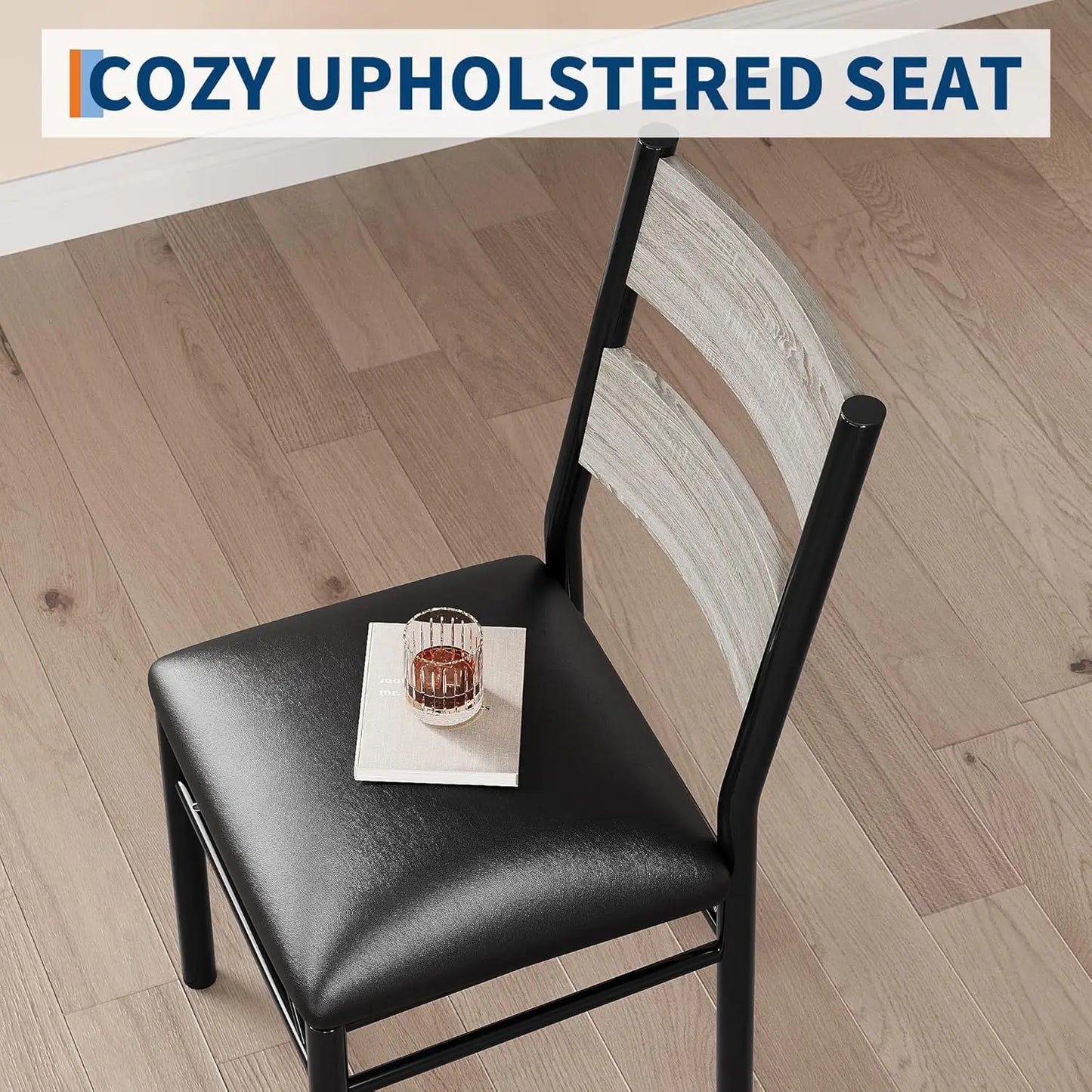 Acekool Table Set for 4 With Upholstered Chairs