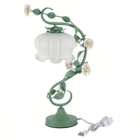 Modern Bedside Stained Glass Flower Lamp for Bedroom