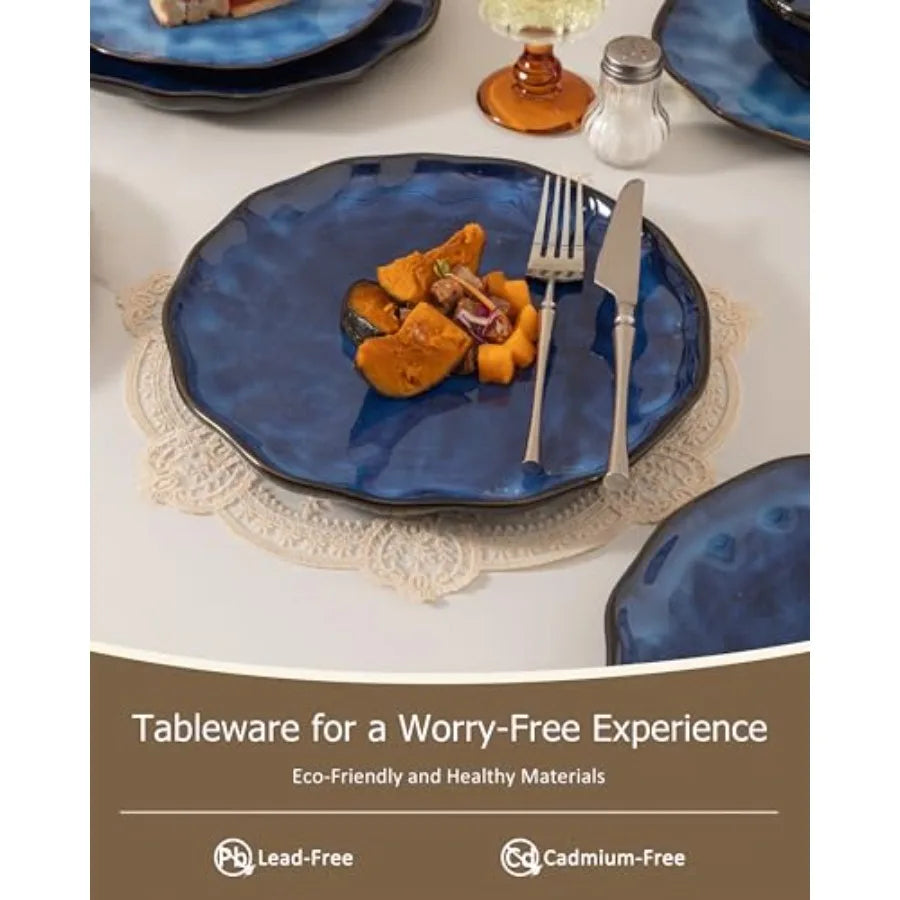 Dinnerware sets plates and bowls sets modern platesCeramic Dinnerware Sets 12 Pieces Porcelain Lightweight Plates Scratch Resis