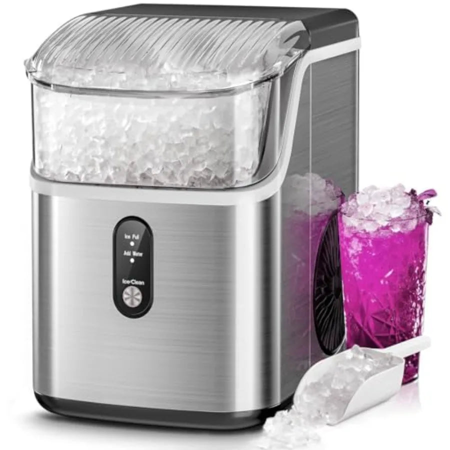XMSJ Nugget Ice Maker Countertop Pellet Ice 35Lbs Oneclick SelfCleaning