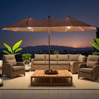 UV resistant outdoor patio umbrella with stand colorful
