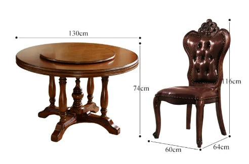 Round Dining Table Dining Table And Chair Set For 6 Furniture Living Room Dining Table Set Wood Chair