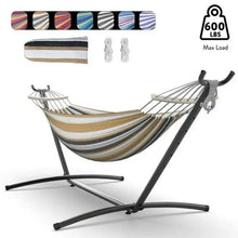 Gyroor Adjustable Stand Hammock - 600lb Capacity Stylish Hammock Bed with Storage Bag for Outdoor Relaxation