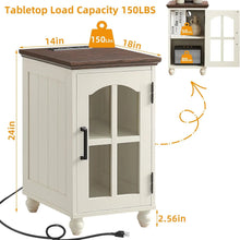 Farmhouse End Table Set of 3 , 18'' Narrow Side Table and 24