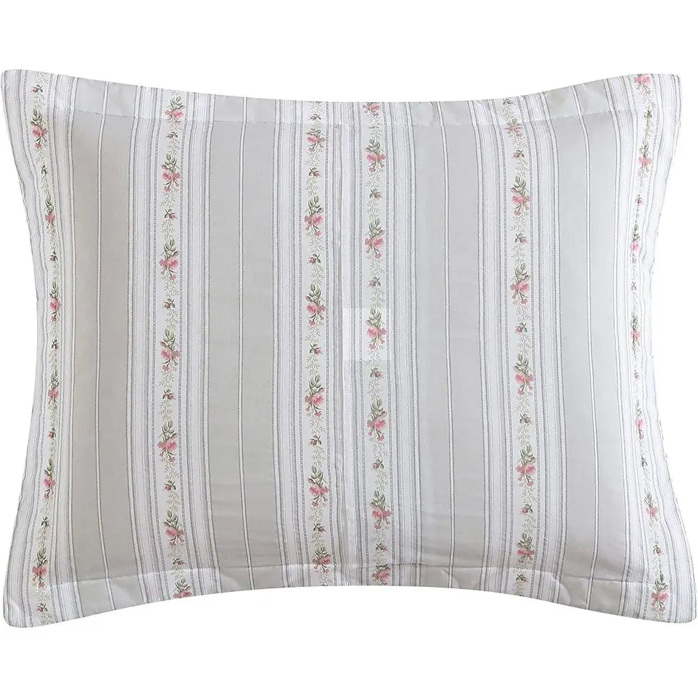 Reversible Cotton Queen Quilt Set with Matching Shams, Lightweight All-Season Bedding, Melany Pink