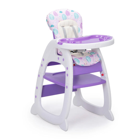 Convertible High Chair And Table Set Babies Toddlers Feeding Tray