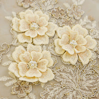 Luxurious 3D Embroidered Translucent Gauze Curtain For Bedroom