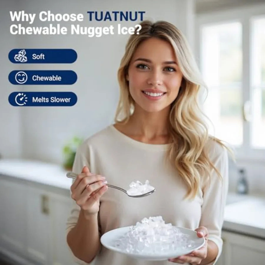 MDNG Nugget Ice Maker 44 Lbs Daily Countertop Self Cleaning