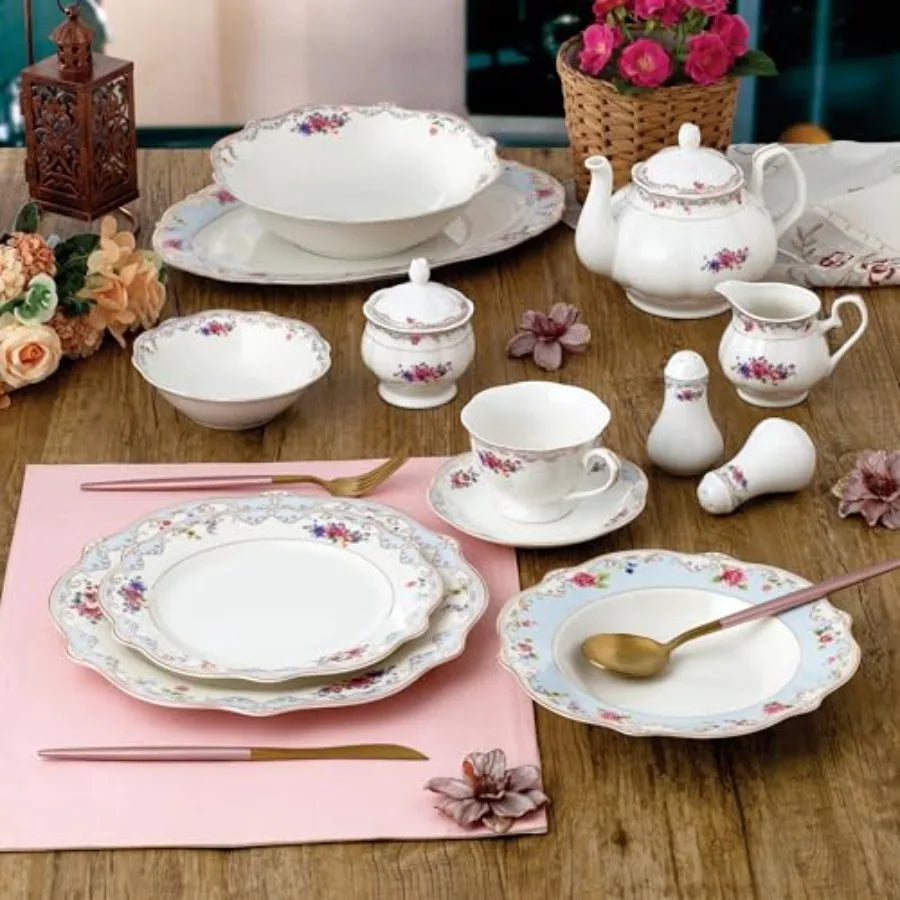 Bone China Dinnerware Set Service for Eight