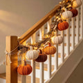 Crochet Pumpkin Garland Fall Harvest Knitted Banner for Mantel Decor