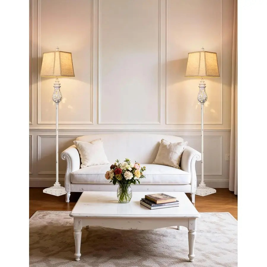 Vintage Floor Lamp With Night Light For Living Room