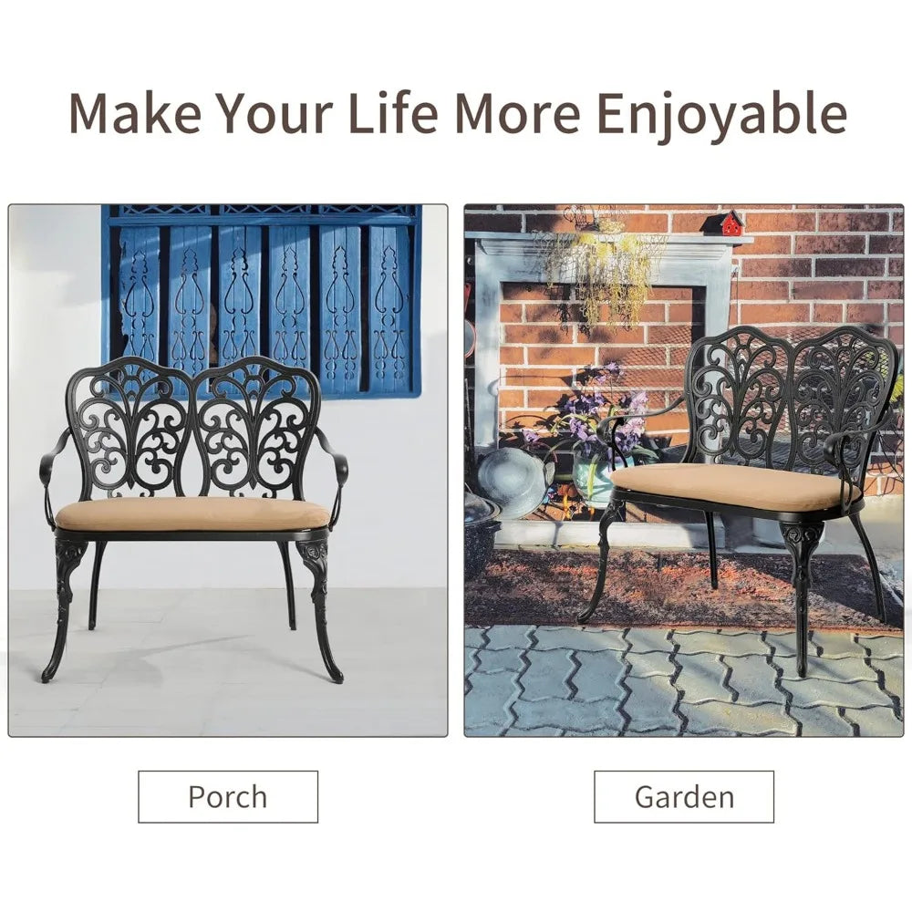 Weather-resistant patio furniture set for garden and deck