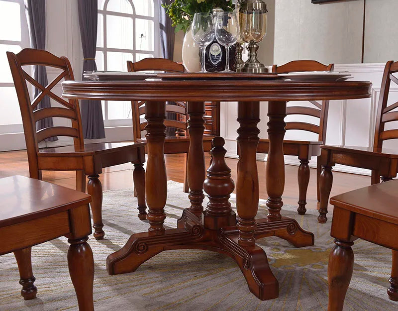 Round Dining Table Dining Table And Chair Set For 6 Furniture Living Room Dining Table Set Wood Chair