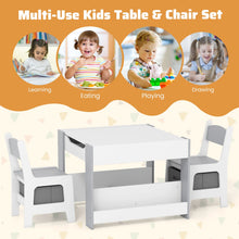 HOMASIS 4-In-1 Kids Table And Chair Set With Side Bookshelves