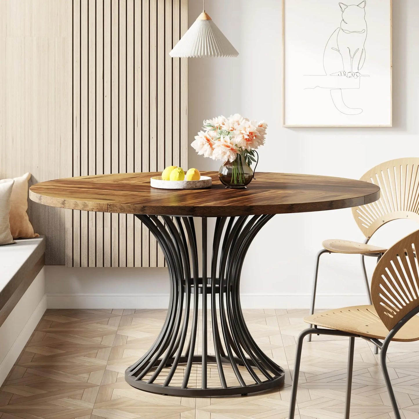 Tribesigns Round Dining Table For Modern Home Kitchen
