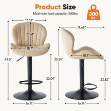 JHK Ergonomic Modern 360 Swivel Dining Chairs Set of 2