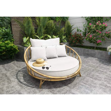 Comfortable upholstered daybed sofa with cushions