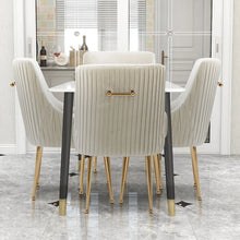 Modern Glam Boucle Velvet Dining Vanity Chair Set of 4