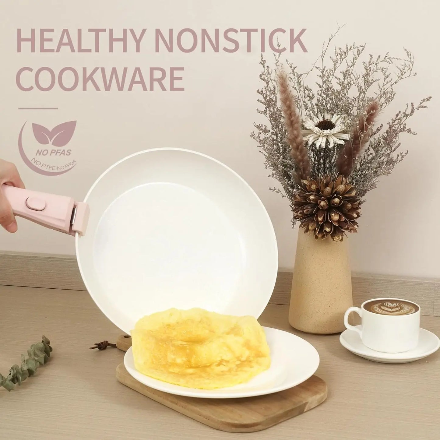 Iosn Nonstick Detachable Handle Cookware Set Induction Cooking