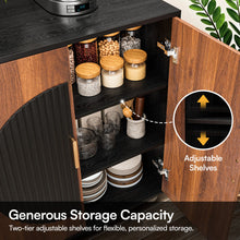 Modular Fluted Buffet Cabinet With Storage Mid Century Modern Sideboard