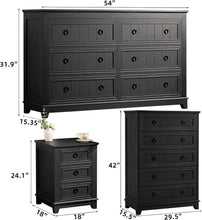 Bedroom Dresser and Nightstand Sets 4 Piece,18