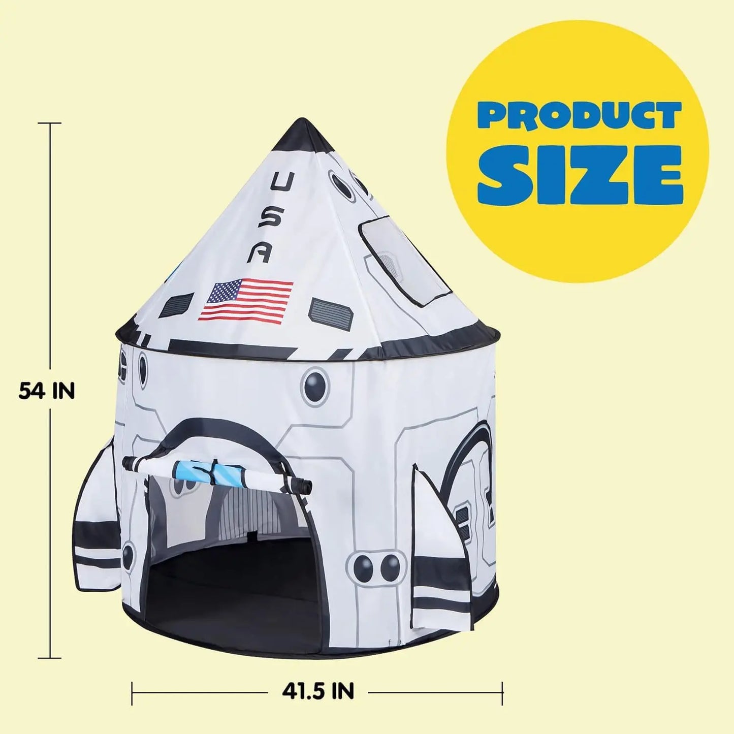 Joyfy Rocket Ship Play Tent For Kids Indoor Outdoor