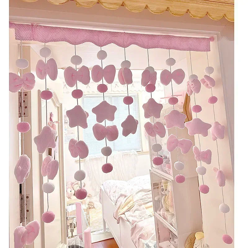 Bow Curtain Partition Door Window Decor For Dorm Rooms