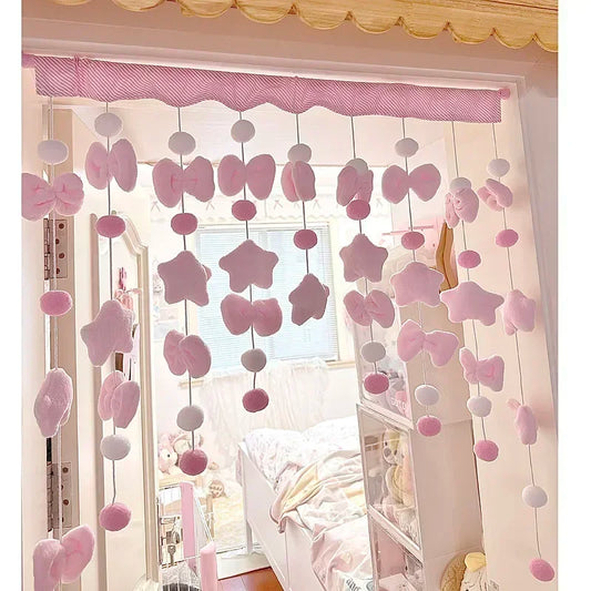 Bow Curtain Partition Door Window Decor For Dorm Rooms