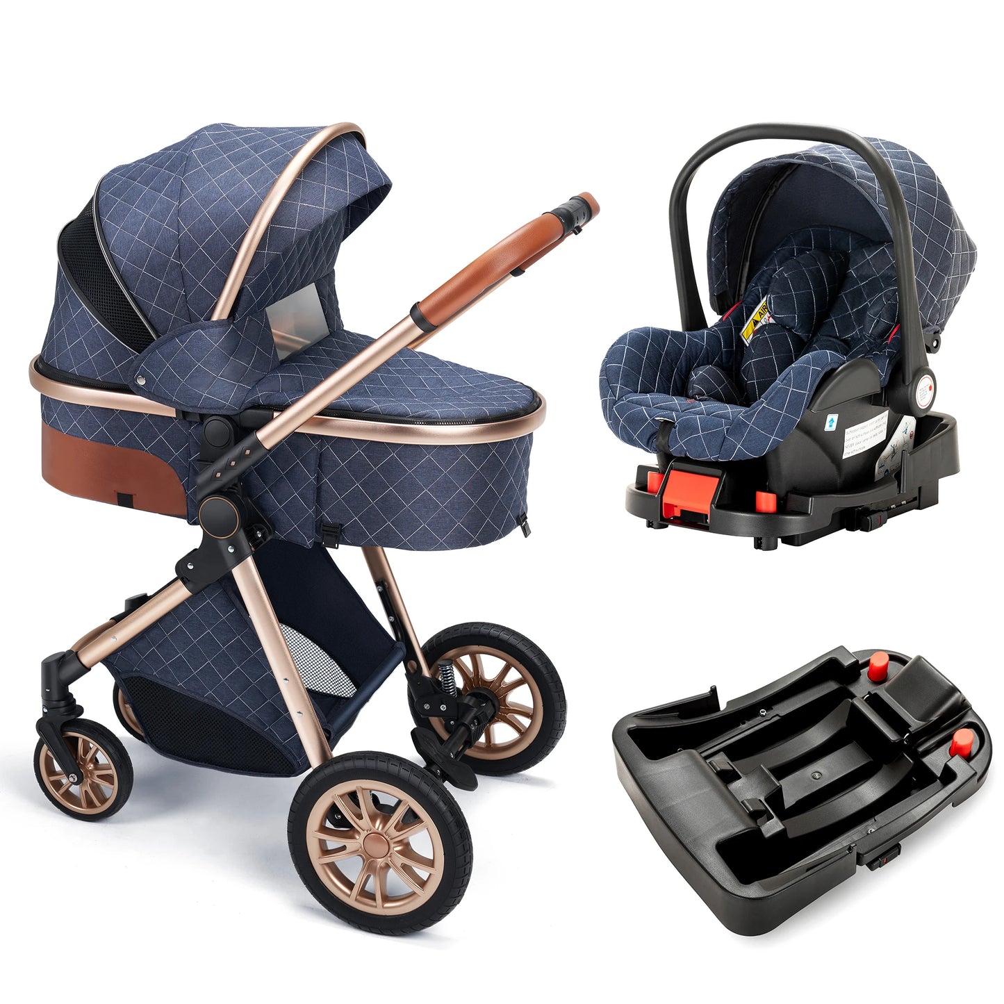 Luxury Baby Stroller High Landview 3 in 1 Baby Stroller Portable Baby Pushchair Baby Pram Baby Comfort for Newborn