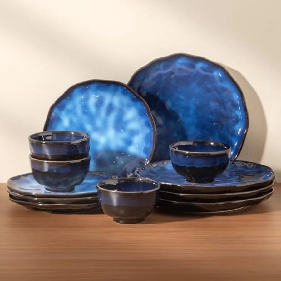 Dinnerware sets plates and bowls sets modern platesCeramic Dinnerware Sets 12 Pieces Porcelain Lightweight Plates Scratch Resis